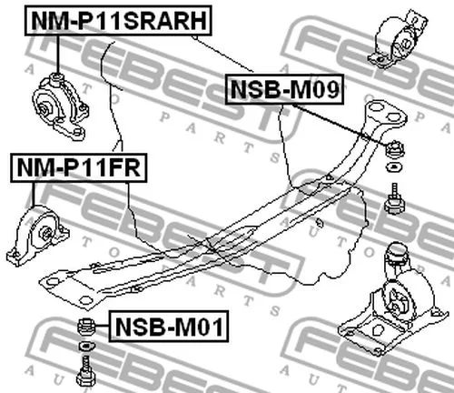 Poduszka silnika prawa - NISSAN [NM-P11SRARH](11210-4M810) AT/CVT