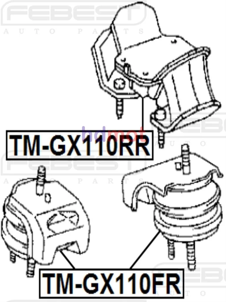 Poduszka silnika przednia - LEXUS TOYOTA [ZPS-TY-073] 12360-70040,1236070040