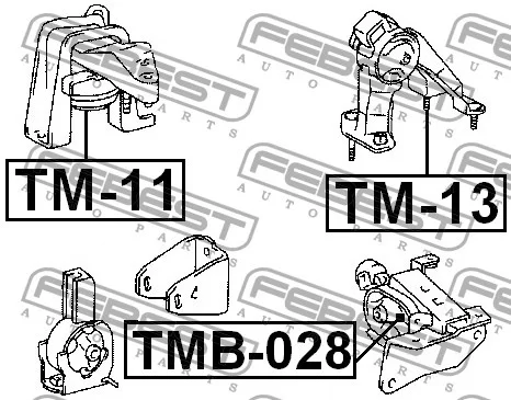 Poduszka silnika tył - TOYOTA [TM-13]12371­-21100 , 1237121100