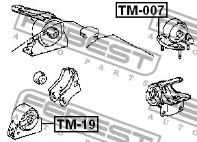 Poduszka silnika tył - TOYOTA [TM-007](12371-64210­) AT