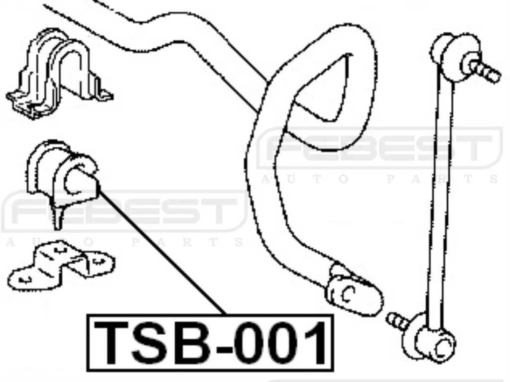 Poduszka stabilizatora przód TOYOTA LEXUS - [TSB-001](48815-48040,4881548040) DI=23 mm