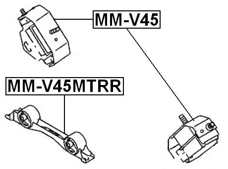 Poduszka tylna MITSUBISHI - [MM-V45MTRR](MR133663)