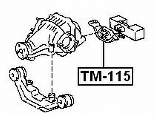 Poduszka tylnego mostu tył TOYOTA [TM-115] (5229112010) Corolla 4WD