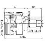 Przegub wewn. PRAWY kpl. TOYOTA - [NPW-TY-018] 43403-12050,4340312050 23X36X23