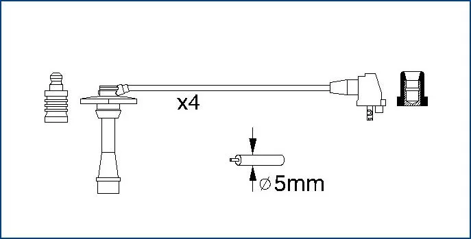 Przewody zapłonowe kpl. TOYOTA - [L32045JC] 5mm