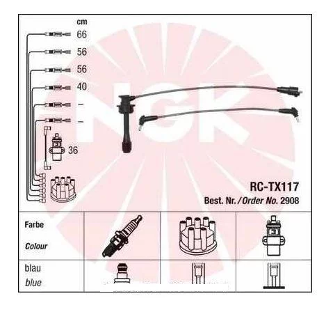 Przewody zapłonowe kpl. TOYOTA - [RC-TX117]