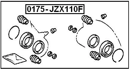 Reperaturka zacisku przód LEXUS TOYOTA [0175-JZX110F] 04478-30240