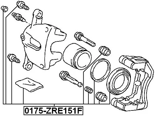 Reperaturka zacisku przód  TOYOTA- [0175-ZRE151F] 04478-02160 sys.BENDIX-BOSCH