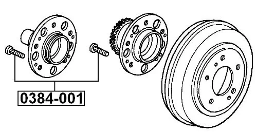  Szpilka koła HONDA-[0384-001] 90113SA0025 , 90113SM1005 , 90113SA0006 (M12x1,5x38)