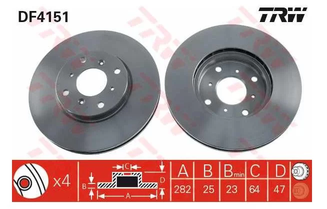 Tarcza hamulcowa HONDA - [DF4151]