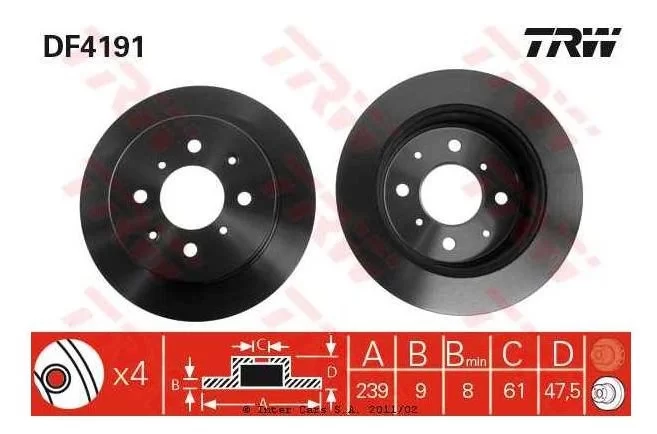 Tarcza hamulcowa HONDA - [DF4191]