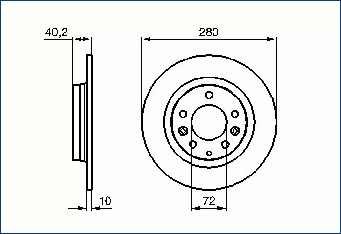 Tarcza hamulcowa MAZDA - [29-0323S](OPT) 280x40,5x10x5