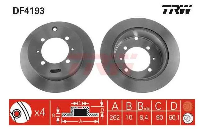 Tarcza hamulcowa MITSUBISHI - [DF4193]