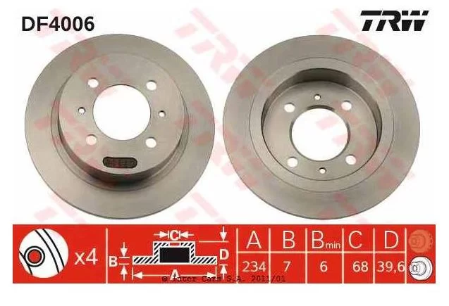 Tarcza hamulcowa NISSAN - [DF4006]