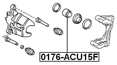 Tłoczek zacisku przód LEXUS TOYOTA - [0176-ACU15F](47731­-33050,47731­-06040)