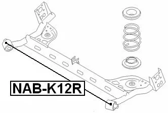 Tuleja belki tylnej NISSAN - [NAB-K12R]#55501­-EW80A,55316-AX600,55501BC61A