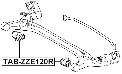 Tuleja belki tylnej TOYOTA - [ZTT-TY-040A] 48725-02220 , 4872502220