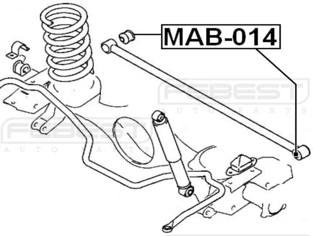 Tuleja drążka Panharda - MITSUBISHI [MAB-014] MB584-021A,MB584166(sprężyny)