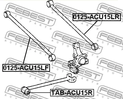 Tuleja drążka wzdłużnego LEXUS TOYOTA - [TAB-ACU15R](#48780-48010)