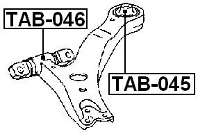 Tuleja przednia wahacza przedniego LEXUS TOYOTA - [TAB-046](#48068-06150­,48069‑06150)