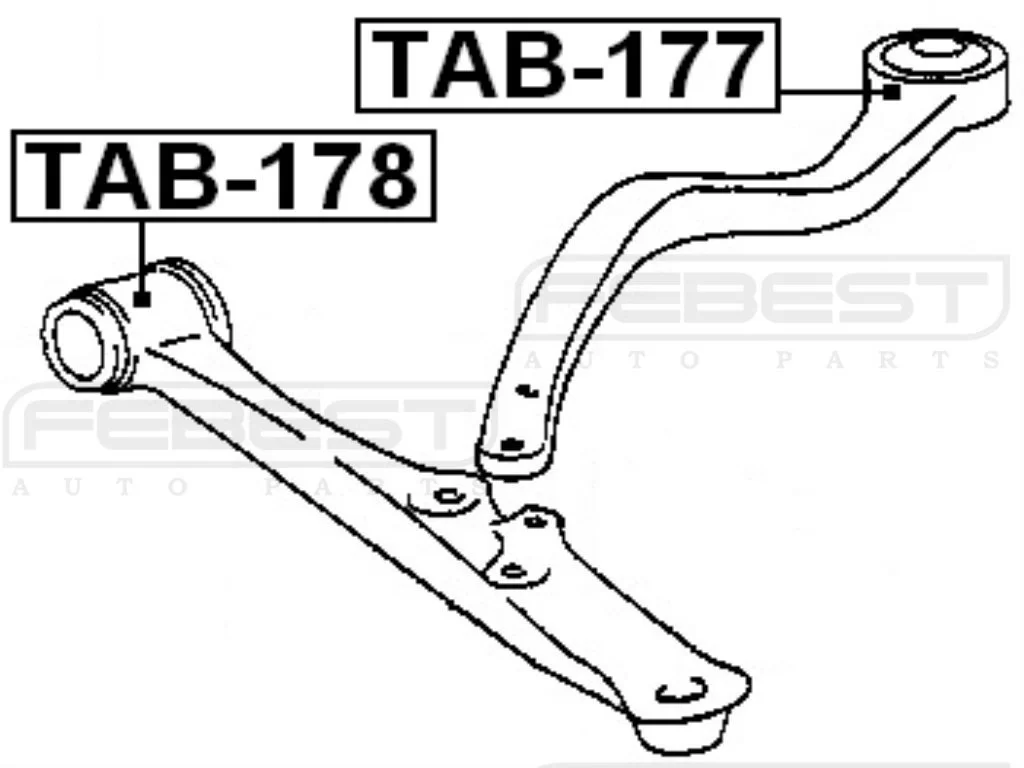 Tuleja tylna wahacza przedniego LEXUS TOYOTA - [TAB-177] 48670-30270 , 4867030270  FI=60,3 mm