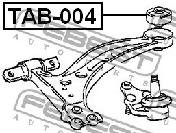 Tuleja tylna wahacza przedniego LEXUS TOYOTA - [TAB-004](#48068-06040 #48068-06050)