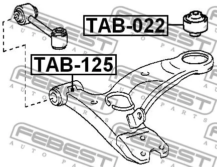 Tuleja tylna wahacza przedniego TOYOTA - [TAB-022](48061-05010)