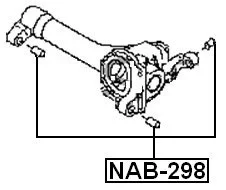 Tuleja tylnego mostu dyferencjału - NISSAN -[NAB-298] 54721-EA300