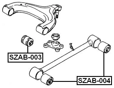 Tuleja wahacza tylnego górnego SUZUKI - [SZAB-003](09319-12045)