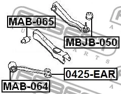 Tuleja wahacza poprzecznego MITSUBISHI -  [MAB-065](MB809170)