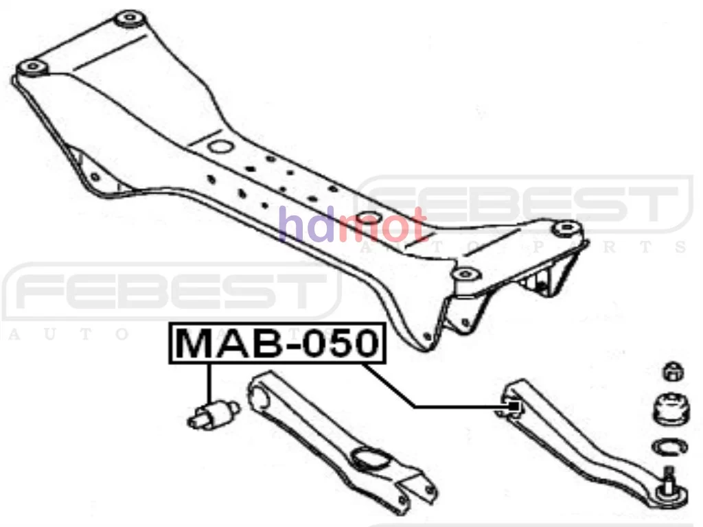 Tuleja wahacza poprzecznego MITSUBISHI - [MAB-050](#MB864741)