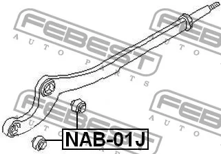 Tuleja wahacza przedniego NISSAN - [NAB-01J](54560-VB012)