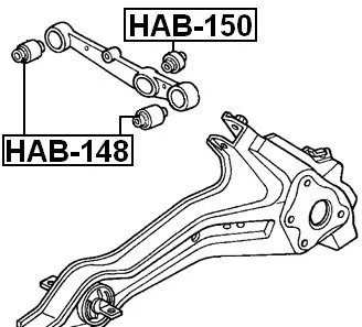 Tuleja wahacza tylnego poprzecznego górnego wewn/zewn - HONDA [HAB-148] 52365-ST3-E01