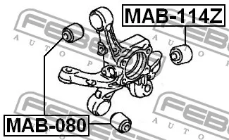 Tuleja zwrotnicy tył MITSUBISHI VOLVO - [MAB-080](#30620785)