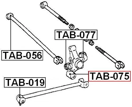 Tuleja zwrotnicy tylnej TOYOTA - [TAB-075](#42304-05060 #42304-05110)->2003.02