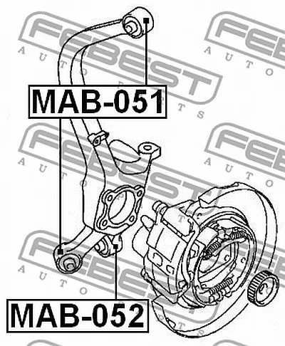 Tuleja zwrotnicy tylnej MITSUBISHI - [MAB-052](#MB864921)