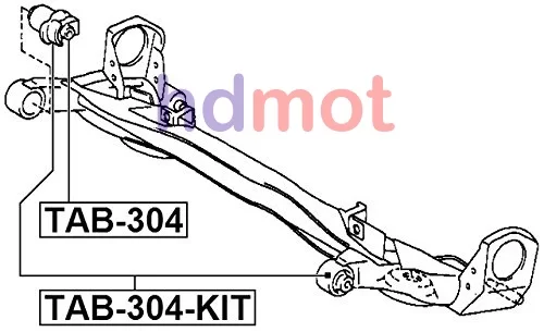 Tuleje belki tylnej TOYOTA - [TAB-304-KIT] 4­8­7­2­5­-4­4­0­1­0 , 4­8­7­2­54­4­0­1­0  komplet