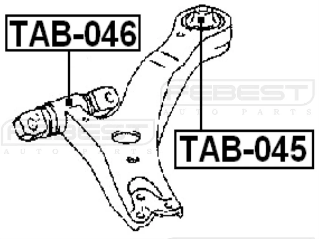 Tuleje wahacza przedniego-zestaw  LEXUS TOYOTA - [TAB-4546-KIT](#48068-06150­,48069‑06150,48069-48020,48068-48020,48068-06100