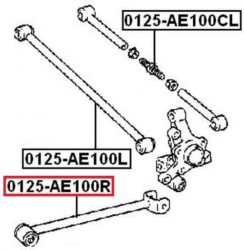 Wahacz wleczony TOYOTA - [0125-AE100R](48780-12080,48730-20170)