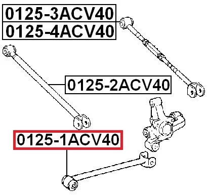 Wahacz wleczony tylny LEXUS TOYOTA - [0125-1ACV40]()