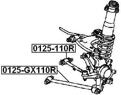 Wahacz wzdłużny tył TOYOTA LEXUS - [0125-GX110R](48725­-53040­,#48710-53010)