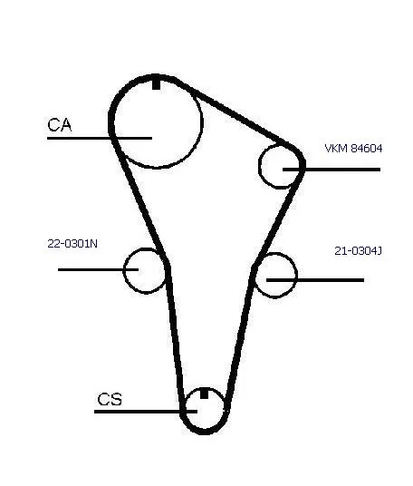 Zestaw naprawczy rozrządu - MAZDA [RM-1B] OPT1